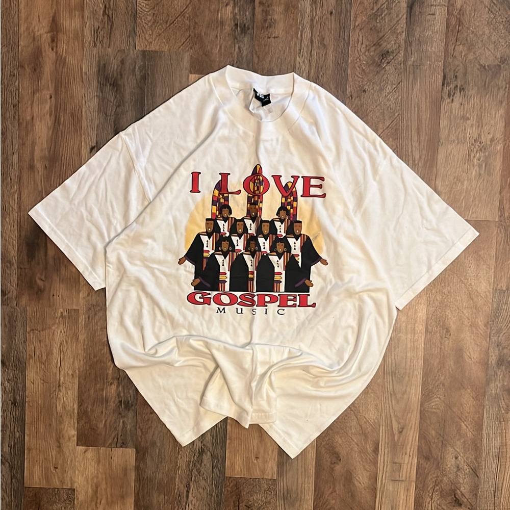 Vintage I Love Gospel Music T-Shirt (Size X-Large)